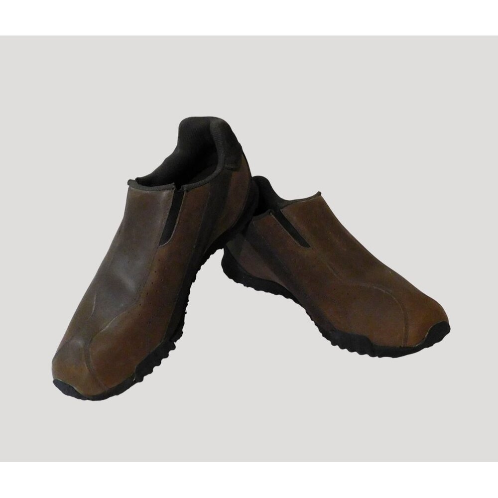 Tommy Hilfiger Leather Shoes Mens Size 10M Brown Slip-On Rubber Sole - Picture 9 of 10